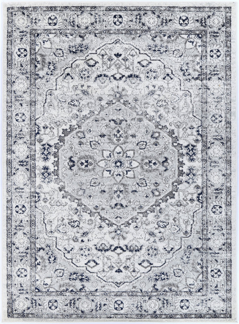 Liguresï_Cream Navy Floral Rug 160X160cm Round