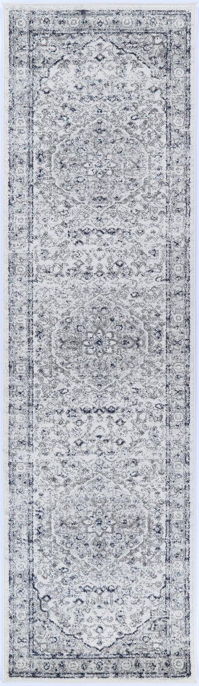 Ligures Cream Navy Floral Rug 160X160cm Round