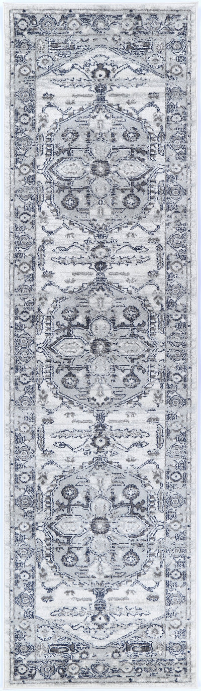 Ligures Grey White Rug 200X290cm