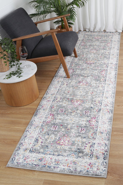 Ligures Grey Multi Traditional Rug 200X290cm