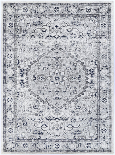 Liguresï_Cream Navy Floral Rug 200X290cm