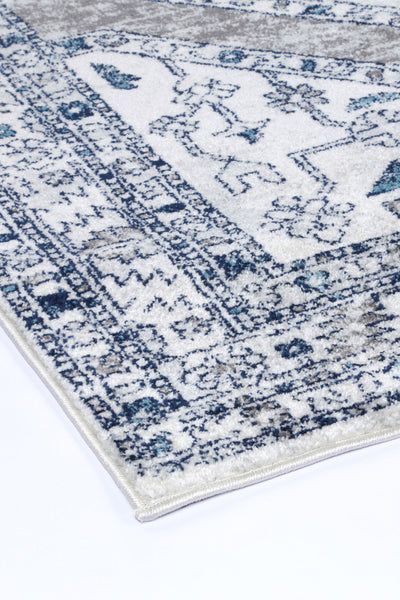 Ligures Navy Cream Ancient Rug 200X290cm