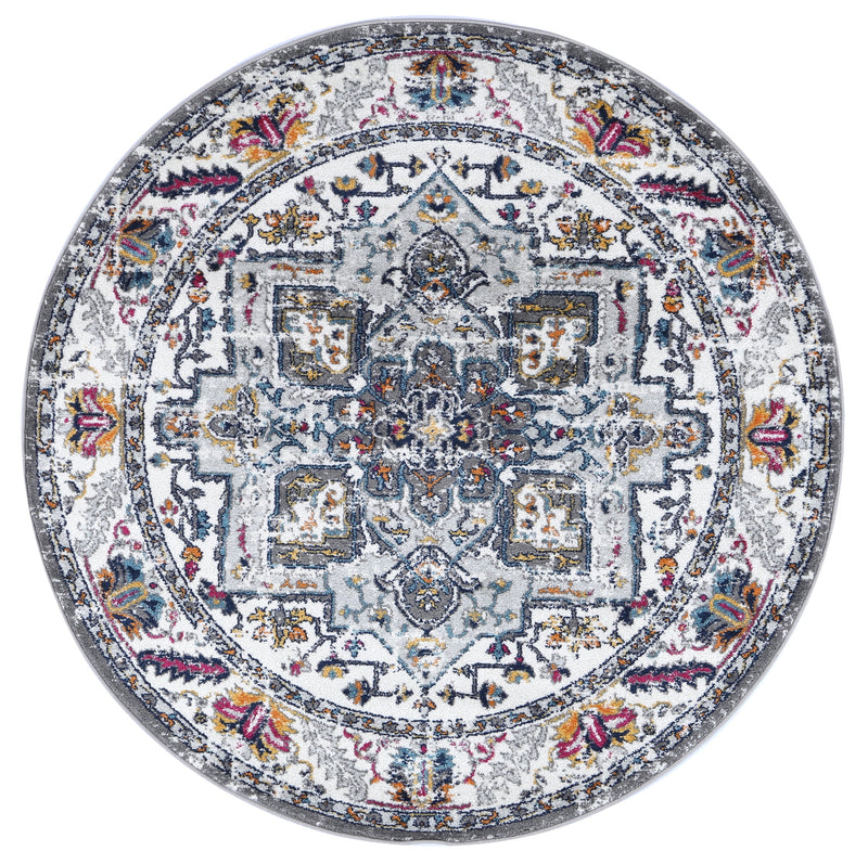 Ligures Multi Traditional Rug 200X200cm Round