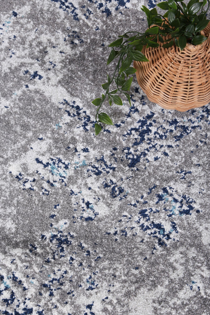 Ligures Grey Blue Rug 240X330cm