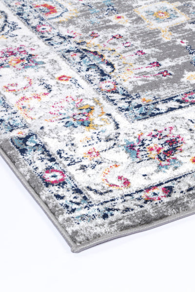 Ligures Grey Multi Traditional Rug 280X380cm