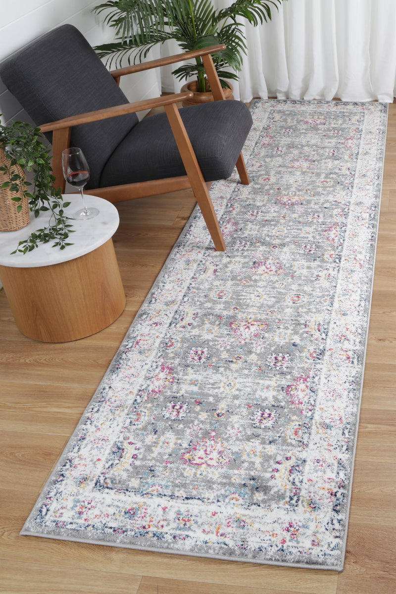 Ligures Grey Multi Traditional Rug 280X380cm