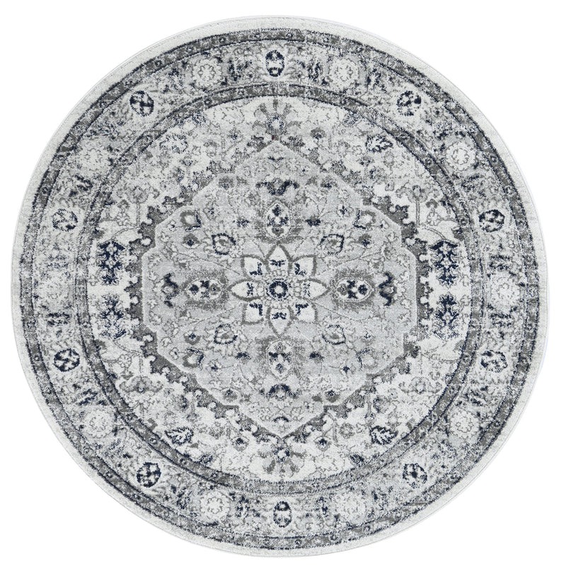 Ligures Cream Navy Floral Rug 280X380cm