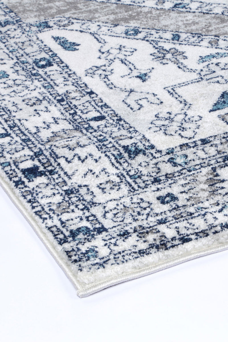 Ligures Navy Cream Ancient Rug 80X300cm