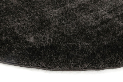 Puffy Soft Shaggy Round Rug Anthracite Grey 160x160 cm Round