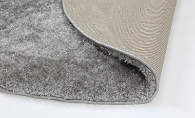 Puffy Soft Shaggy Round Rug Grey 160x160 cm Round