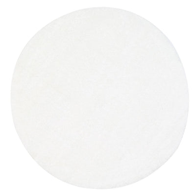 Puffy Soft Shaggy Round Rug White 160x160 cm Round