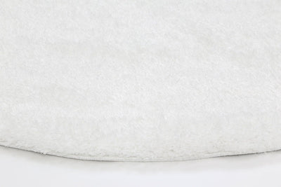 Puffy Soft Shaggy Round Rug White 160x160 cm Round