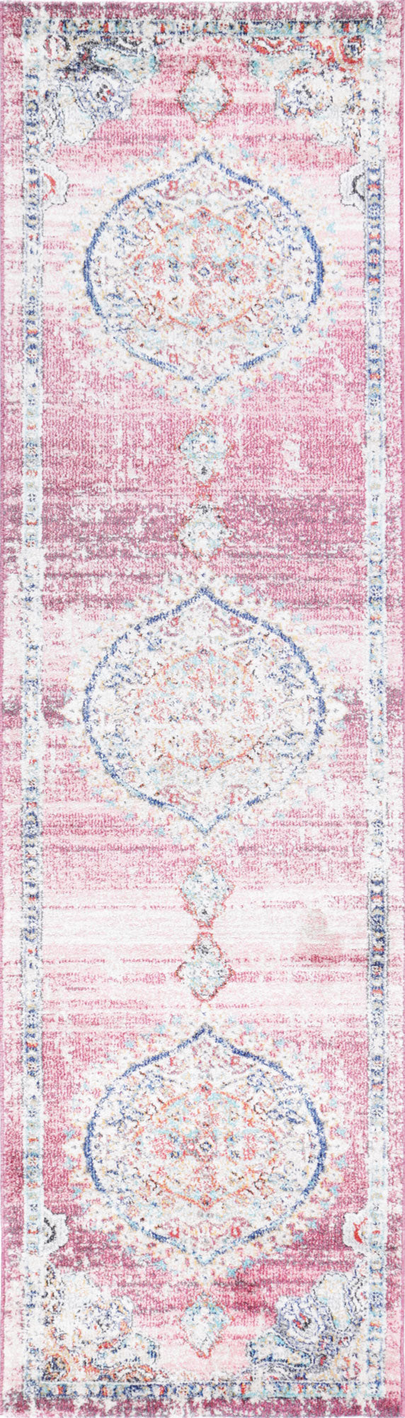 Hollow Medalion Transitional Blush Rug 160x160cm