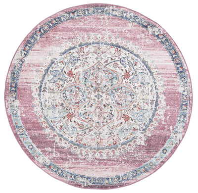 Hollow Medalion Transitional Blush Rug 160x160cm