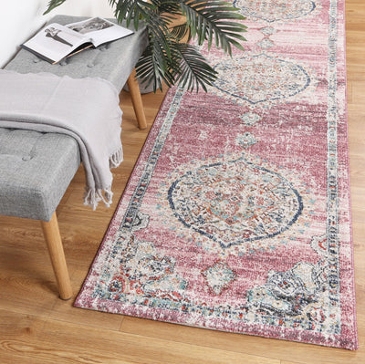 Hollow Medalion Transitional Blush Rug 160x160cm