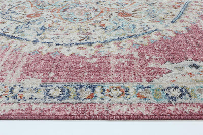 Hollow Medalion Transitional Blush Rug 160x160cm