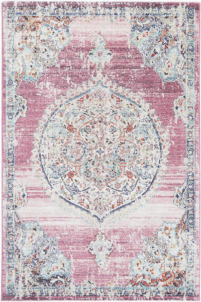 Hollow Medalion Transitional Blush Rug 160x160cm