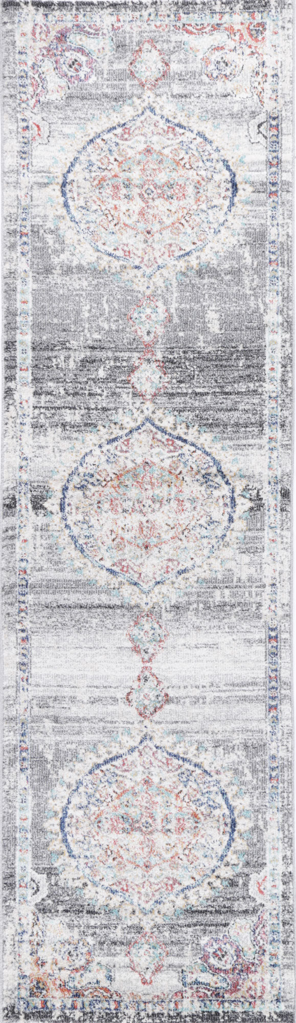 Hollow Medalion Transitional Grey Rug 160x160cm