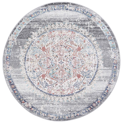 Hollow Medalion Transitional Grey Rug 160x160cm