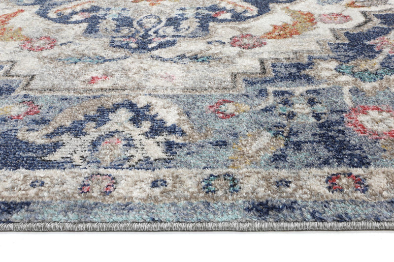 Alexander Transitional Navy Multi Rug 160x160cm