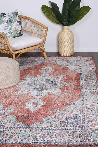 Brentwood Transitional Rust Rug 160x160cm