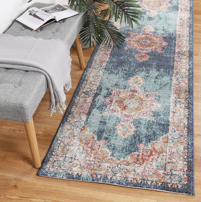 Brentwood Transitional Navy Rug 160x160cm