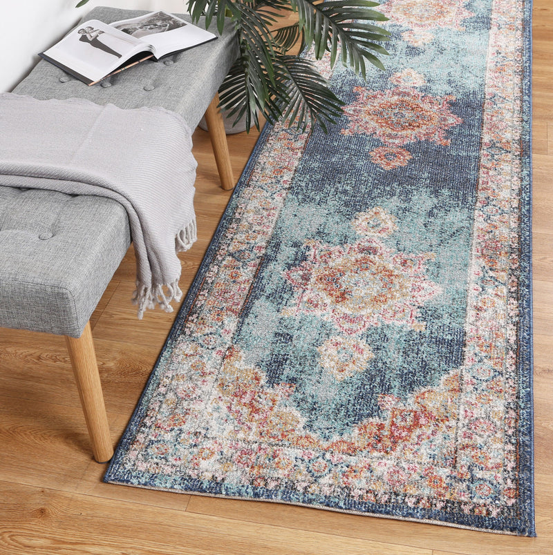 Brentwood Transitional Navy Rug 160x160cm