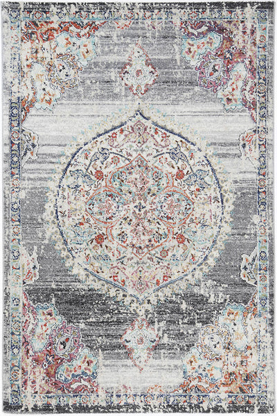 Hollow Medalion Transitional Grey Rug 200x290 cm