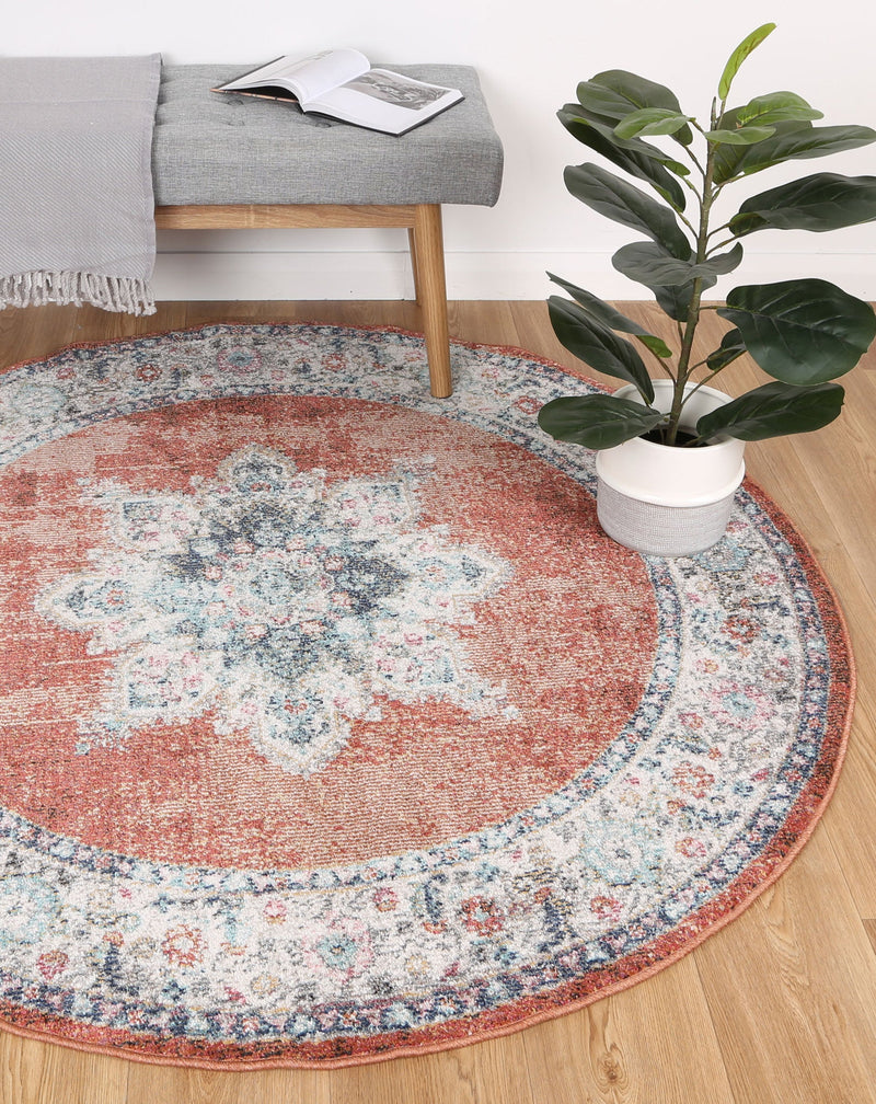 Brentwood Transitional Rust Rug 200x200cm