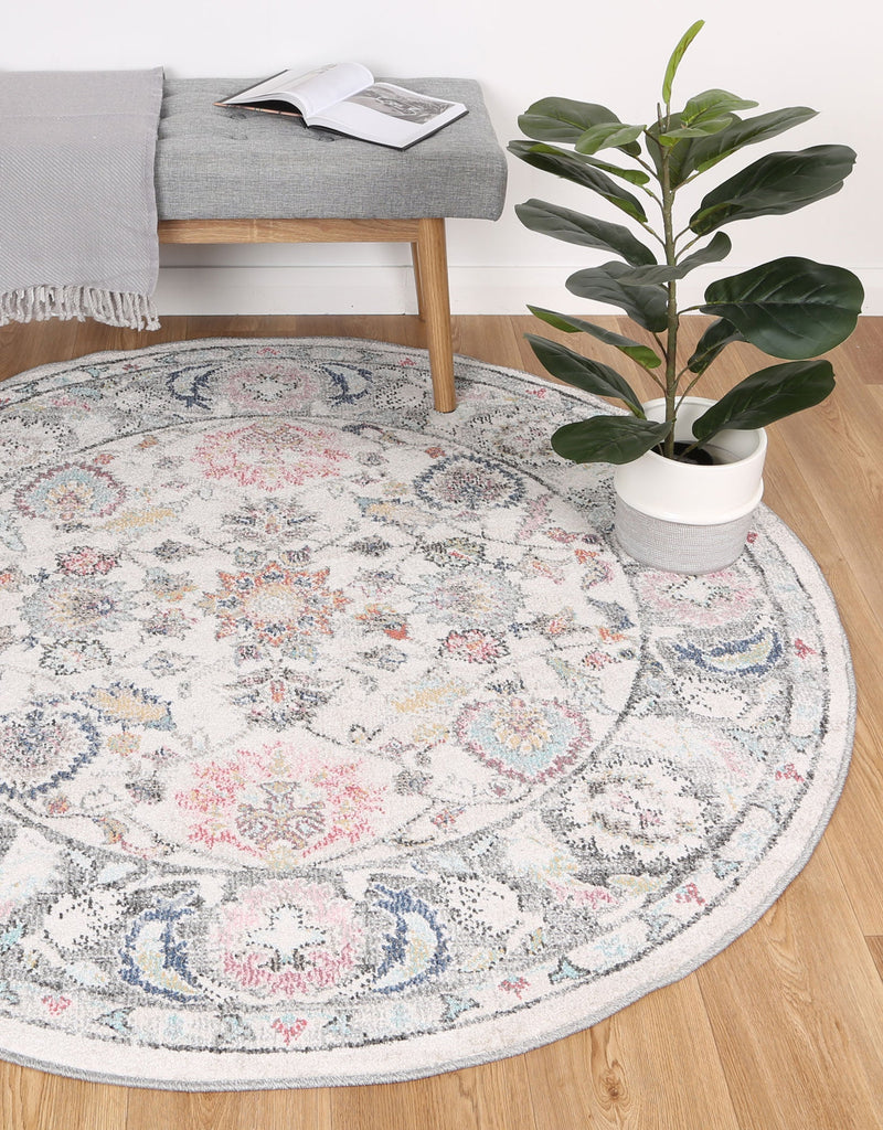 Crystal Transitional Cream Rug 200x200cm