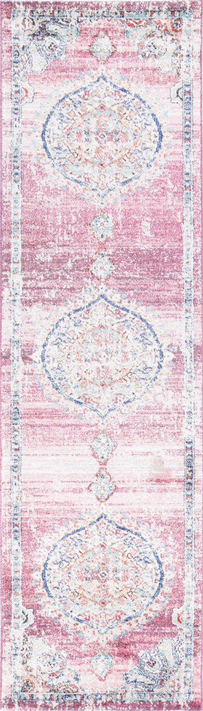 Hollow Medalion Transitional Blush Rug 200x200cm