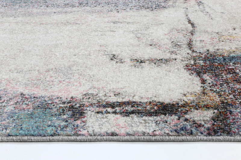 Aveza Abstract Grey Rug 200x200cm