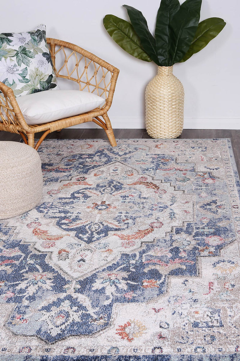 Alexander Transitional Navy Multi Rug 240x330 cm