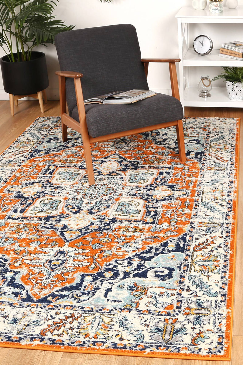 Palermo Caltanissetta Rust Rug 160x230cm