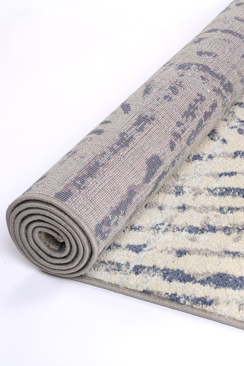 Palermo Vallo Grey Blue Rug 200x290cm