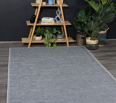 Sydney Grey Blue Indoor Outdoor Rug 160x160 cm Round