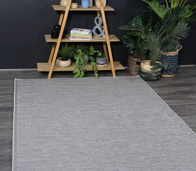 Sydney Grey Indoor Outdoor Rug 200x200 cm Round