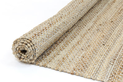 Taj Blue Natural Basket Weave Jute Rug 150x220cm