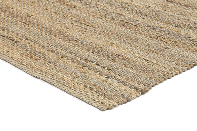 Taj Grey Natural Basket Weave Jute Rug 150x220cm