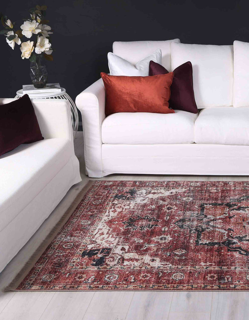 Crowne Waterproof Red Oriental Rug 280x380 cm