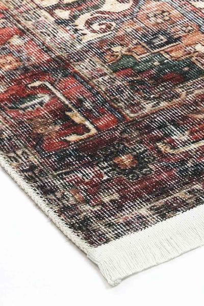 Crowne Waterproof Red Blue Oriental Rug 280x380 cm