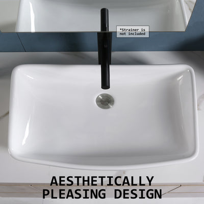 Muriel 60 x 38x 12cm White Ceramic Bathroom Basin Vanity Sink Above Counter Top Mount Bowl