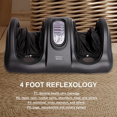 Forever Beauty Black Foot Massager Shiatsu Ankle Kneading Remote