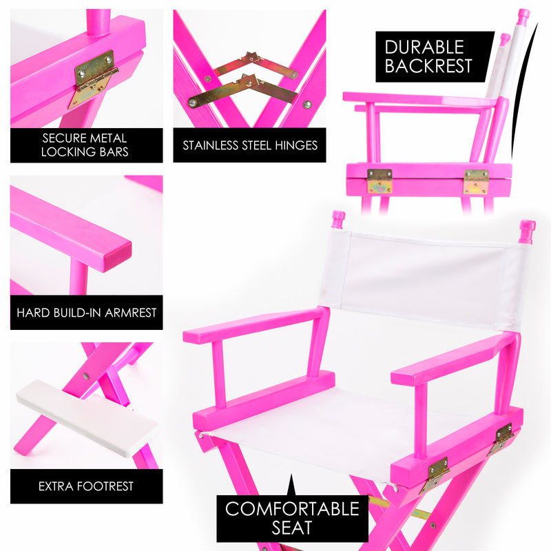 Director Movie Folding Tall Chair 76cm PINK HUMOR