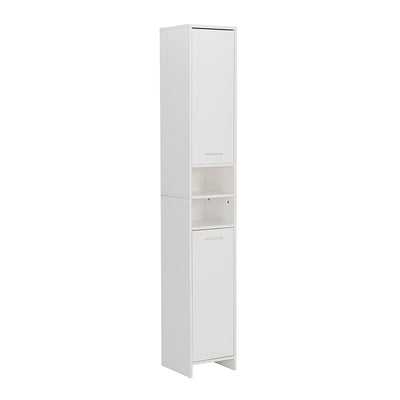 La Bella 185cm White Bathroom Storage Cabinet Tall Slim