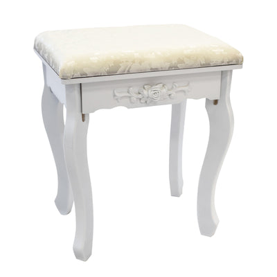 La Bella White Dressing Table ANGELLA 1 Mirror 4 Drawers Makeup & Stool