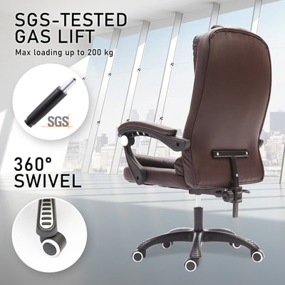 La Bella Espresso Massage Vibration Ergonomic Executive Office Chair