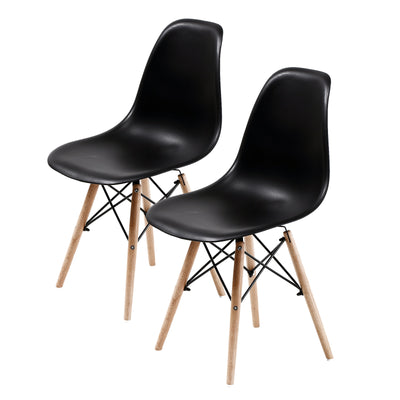 La Bella 2 Set Black Retro Dining Cafe Chair DSW PP