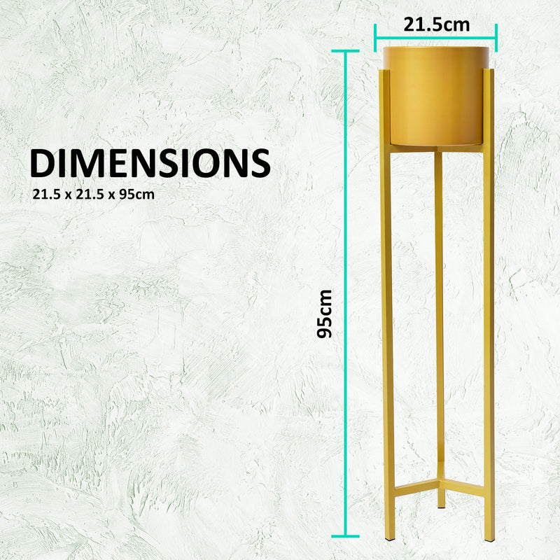 Plant Stand 95cm Planter Shelf Rack Display Steel 1 Tier GOLD