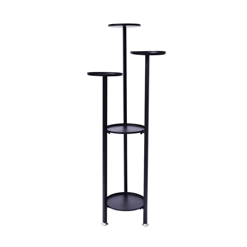 La Bella 100cm Black Plant Stand Planter Shelf Rack 5 Tier Steel